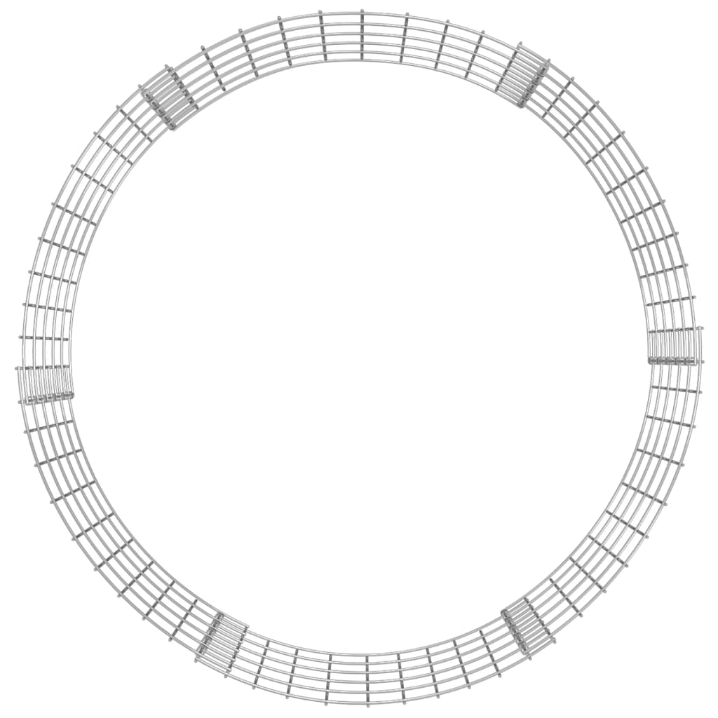 vidaXL ringikujuline gabioonpost, tsingitud teras, Ø100 x 50 cm