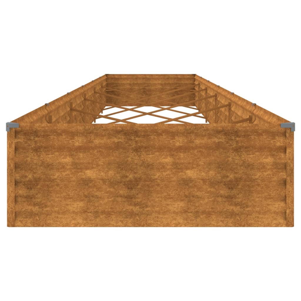 vidaXL taimekast, 579 x 100 x 36 cm, Corten-teras