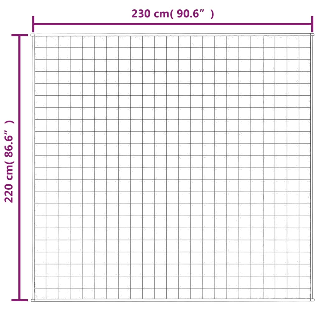 vidaXL raskustekk kreemjas 220x230 cm 11 kg kangas