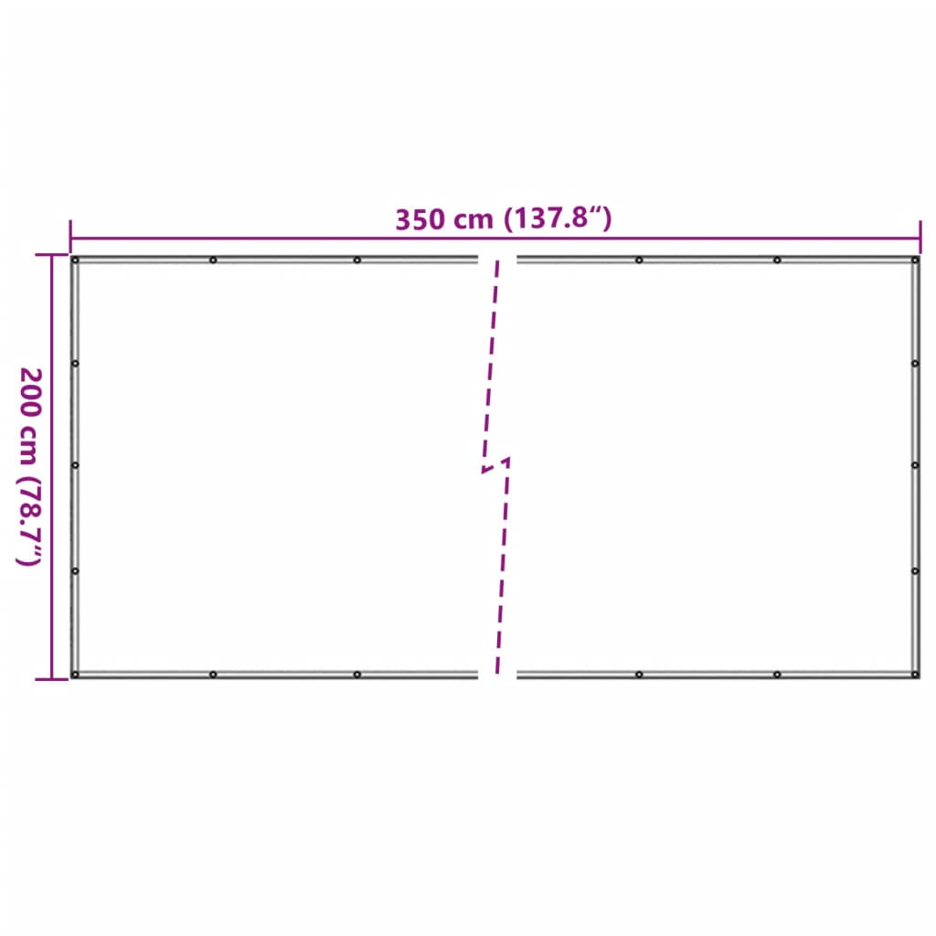 vidaXL koormavõrk, roheline, 2x3,5 m HDPE