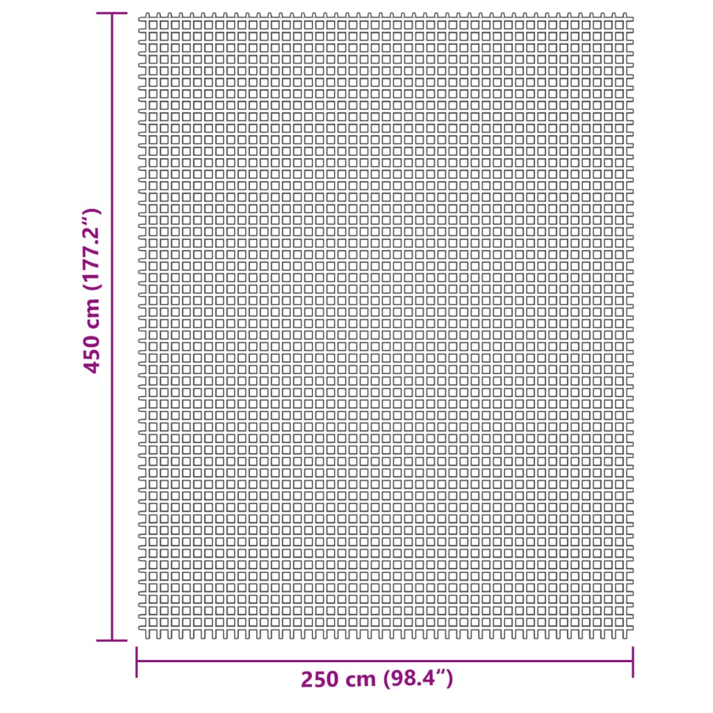 vidaXL matka põrandavaip, kreemjas, 4,5x2,5 m