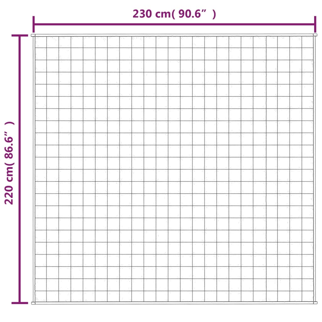 vidaXL raskustekk sinine 220x230 cm 11 kg kangas