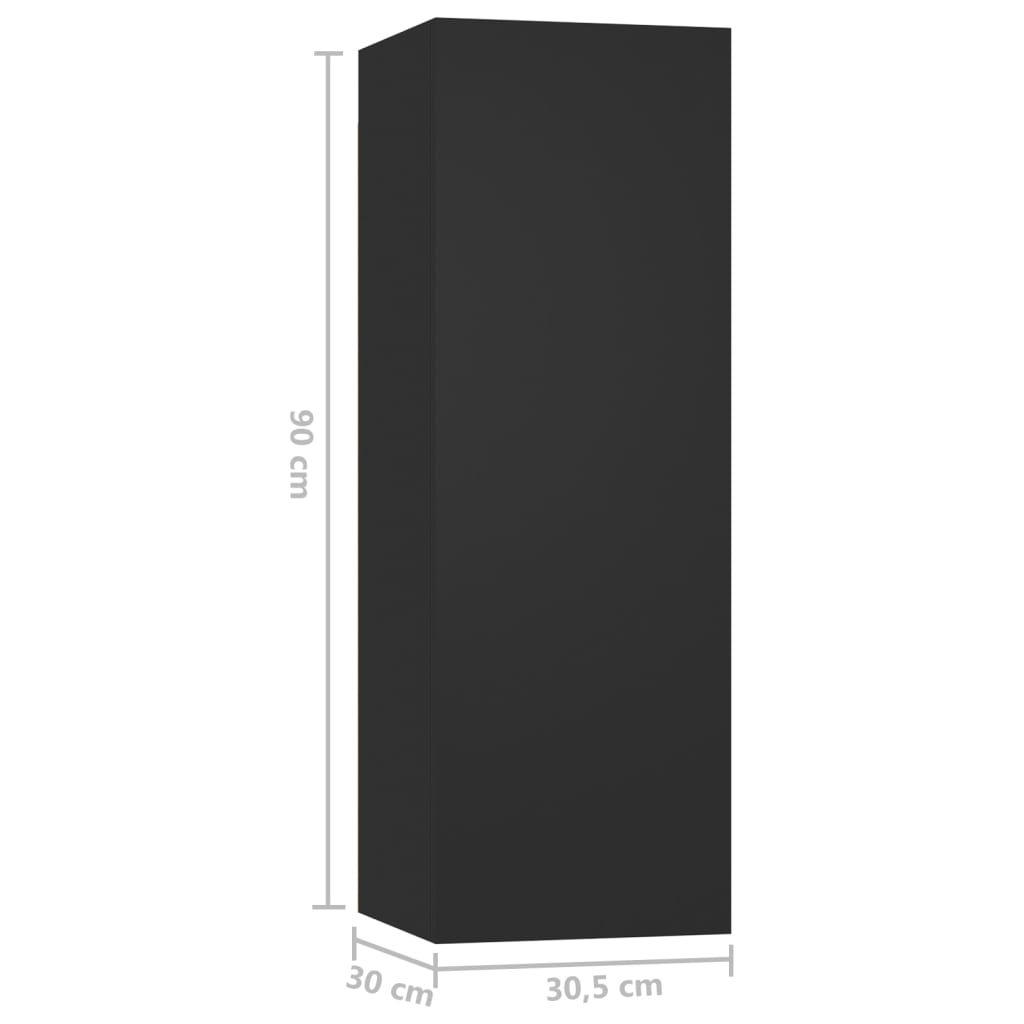 vidaXL 7-osaline telerikappide komplekt, must, tehispuit