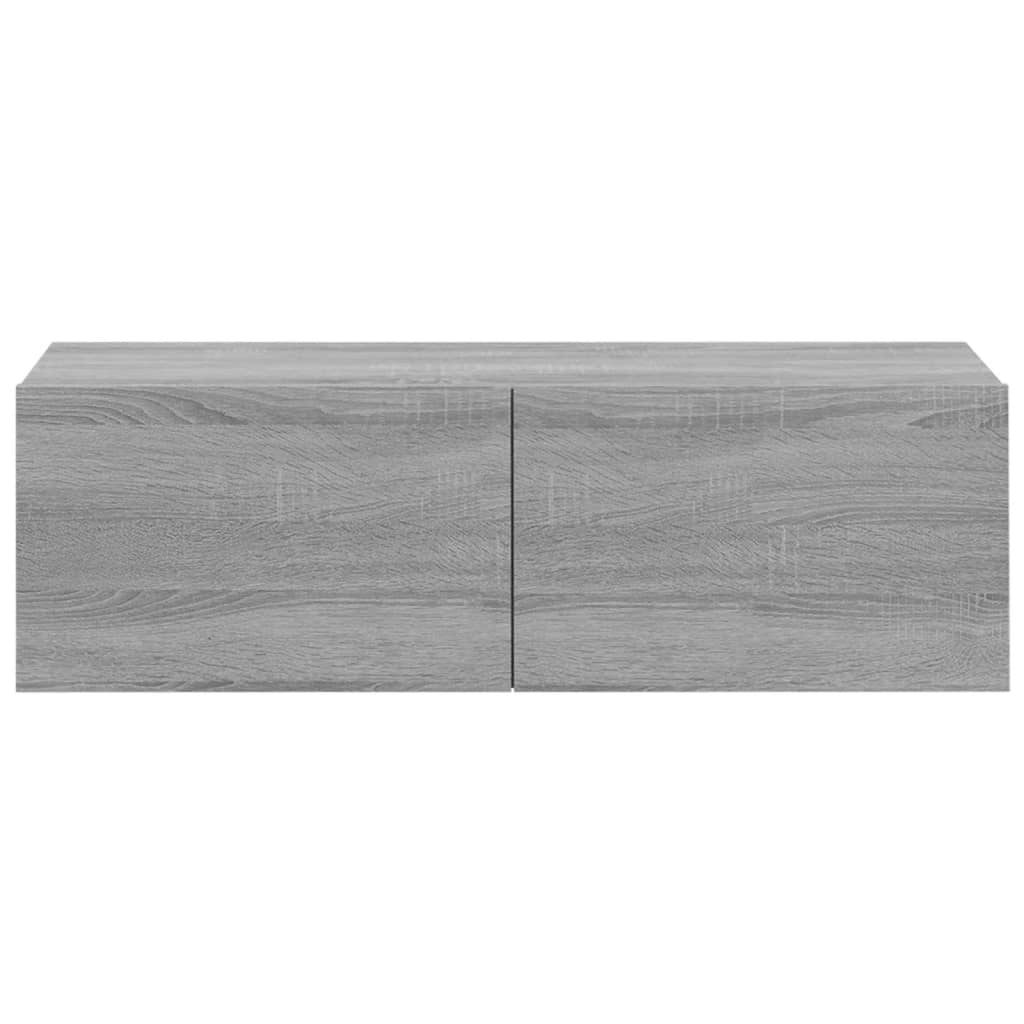 vidaXL teleri seinakapid 2 tk, hall Sonoma, 100x30x30 cm, tehispuit