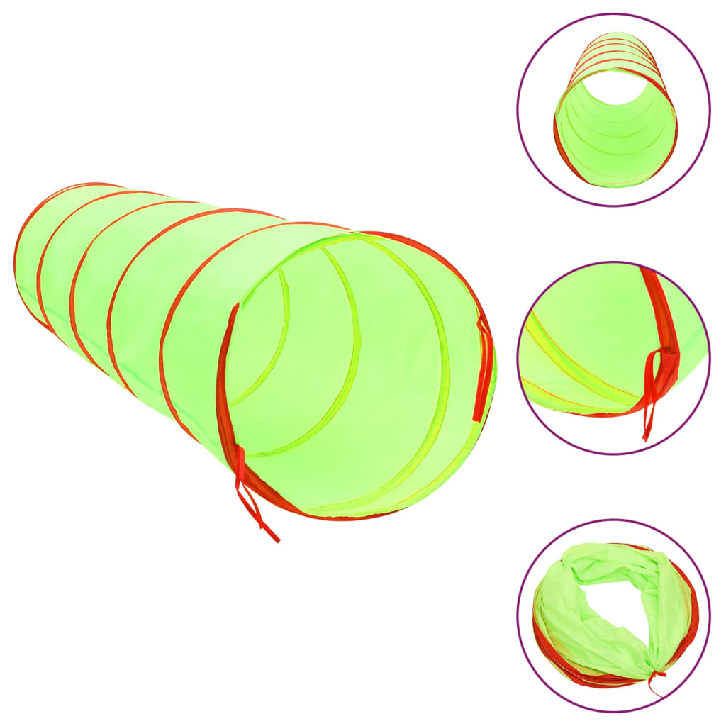 vidaXL laste mängutunnel, roheline, 175 cm, polüester