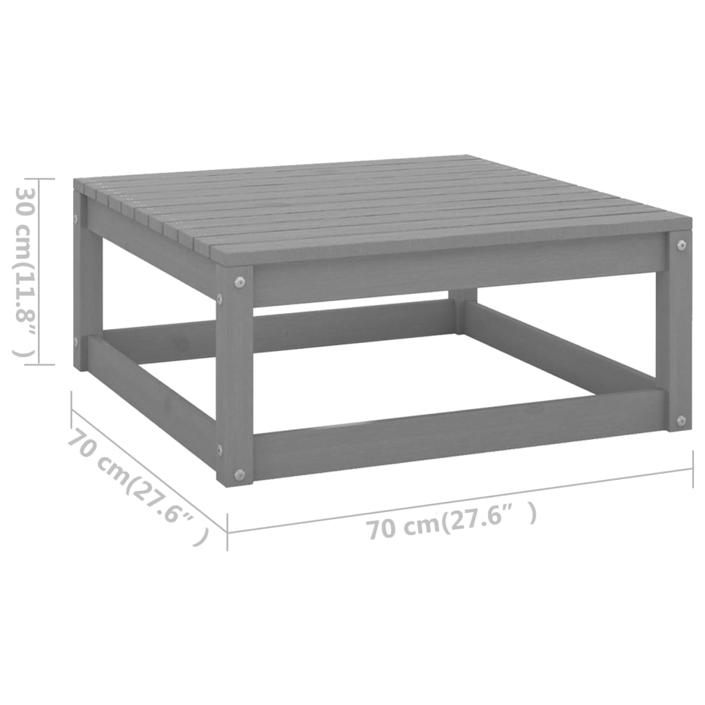 vidaXL 5-osaline aiamööbli komplekt, hall, männipuit