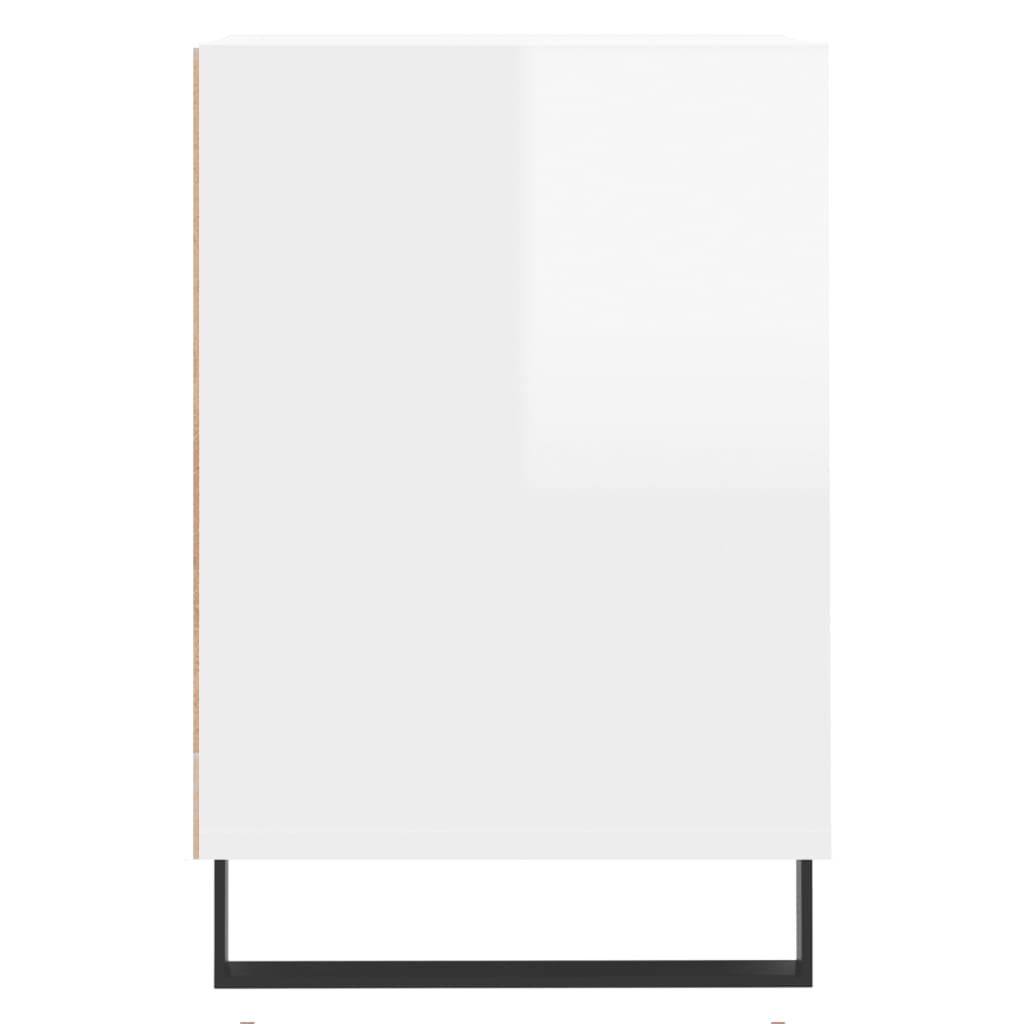vidaXL telerikapp, kõrgläikega valge, 100 x 35 x 55 cm, tehispuit
