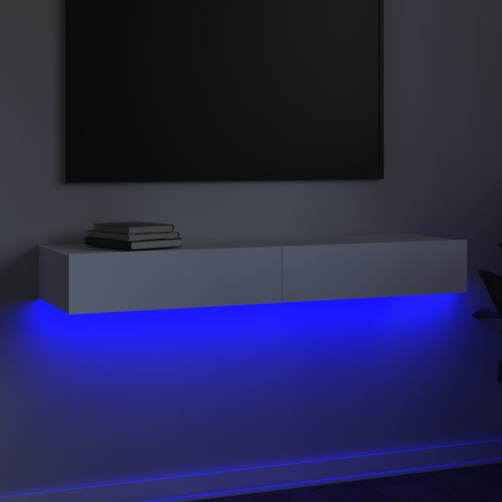 vidaXL telerialus LED-tuledega, valge, 120 x 35 x 15,5 cm