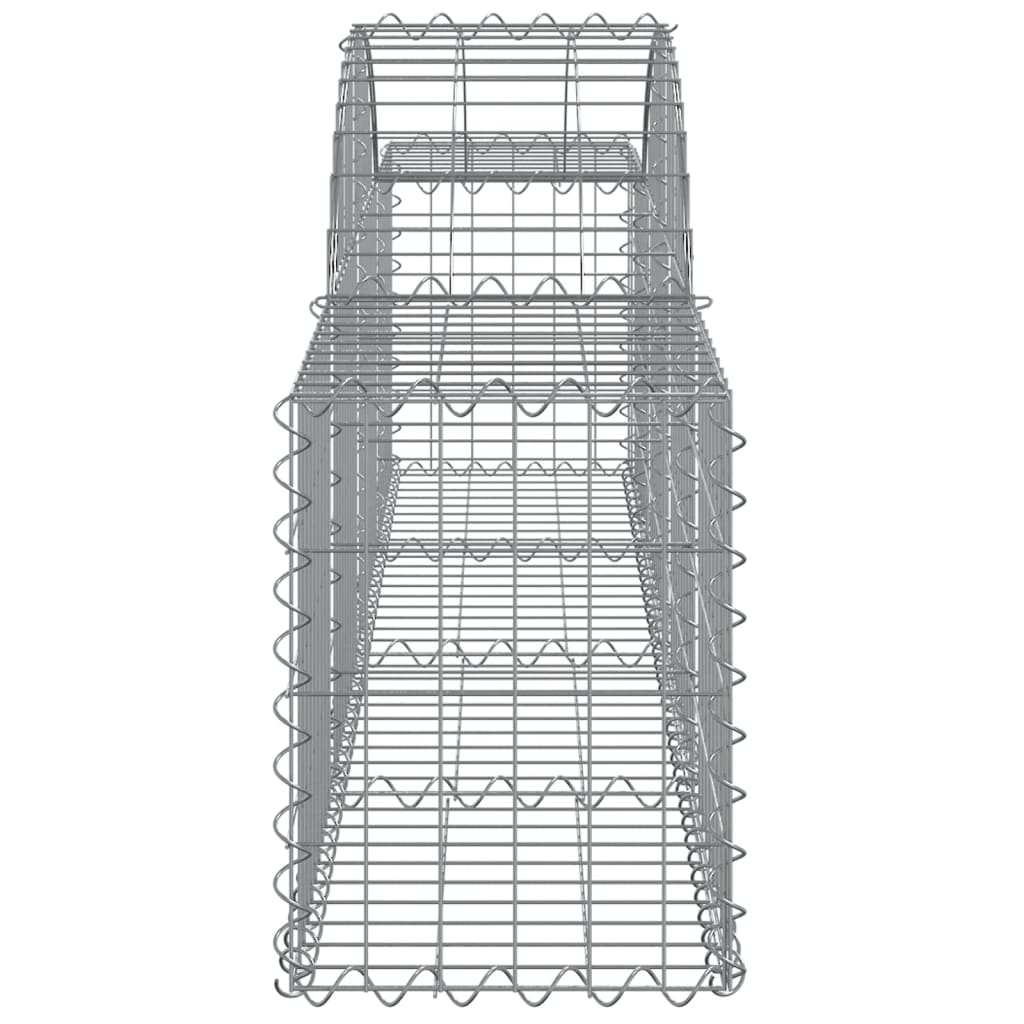 vidaXL kaarekujulised gabioonkorvid 4 tk, 200x30x40/60 cm, raud