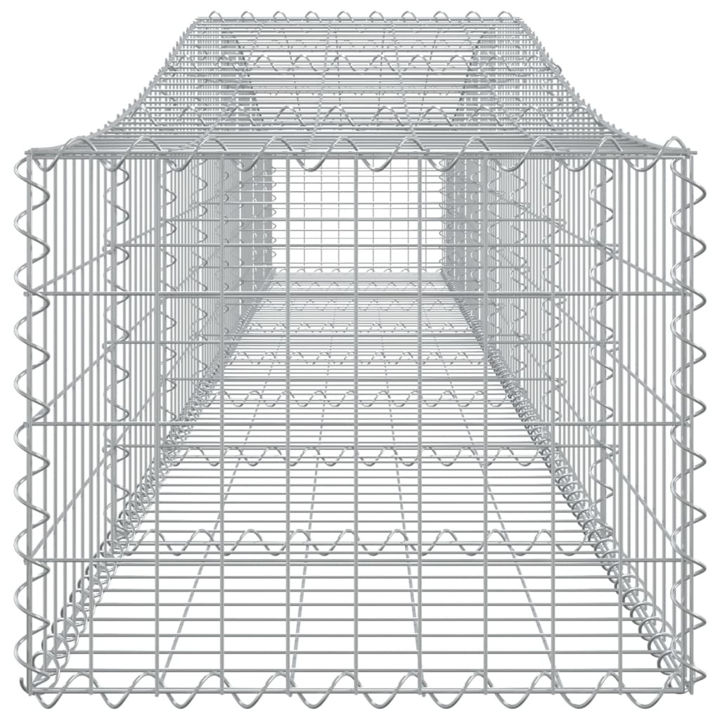 vidaXL kaarekujulised gabioonkorvid 15 tk, 400x50x40/60 cm, raud