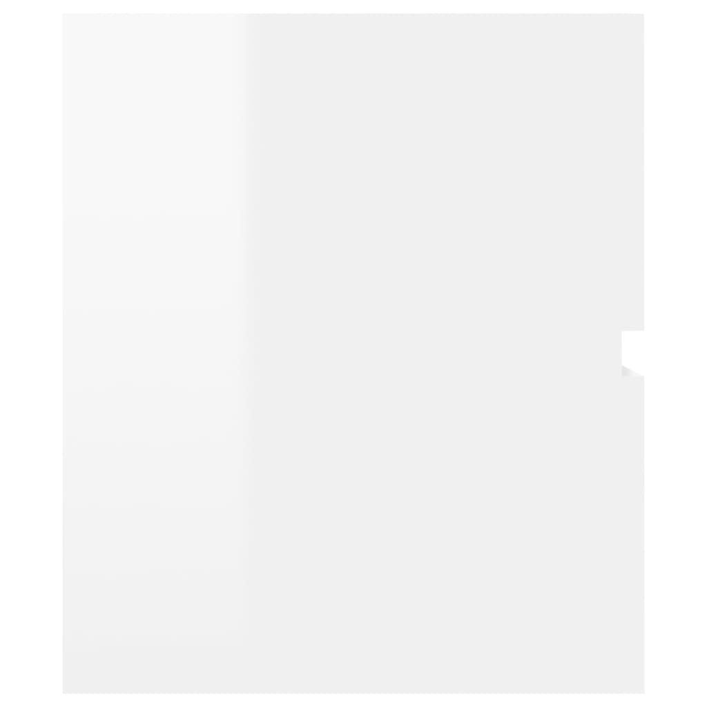 vidaXL valamukapp, kõrgläikega valge, 90 x 38,5 x 45 cm tehispuit