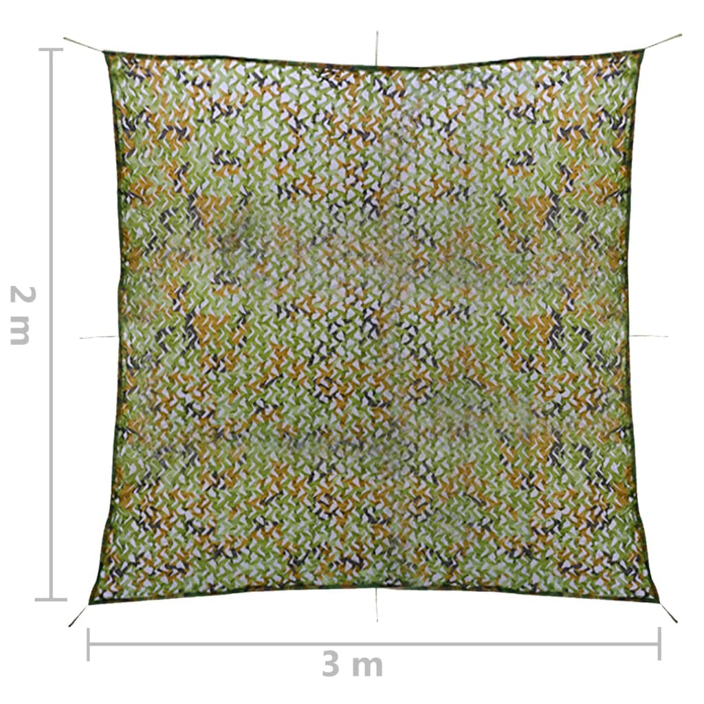 vidaXL hoiukotiga peitevõrk, 2 x 3 m, roheline