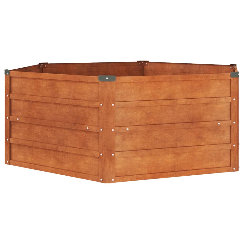 vidaXL taimekast, rooste, 129 x 129 x 45 cm, Corten-teras