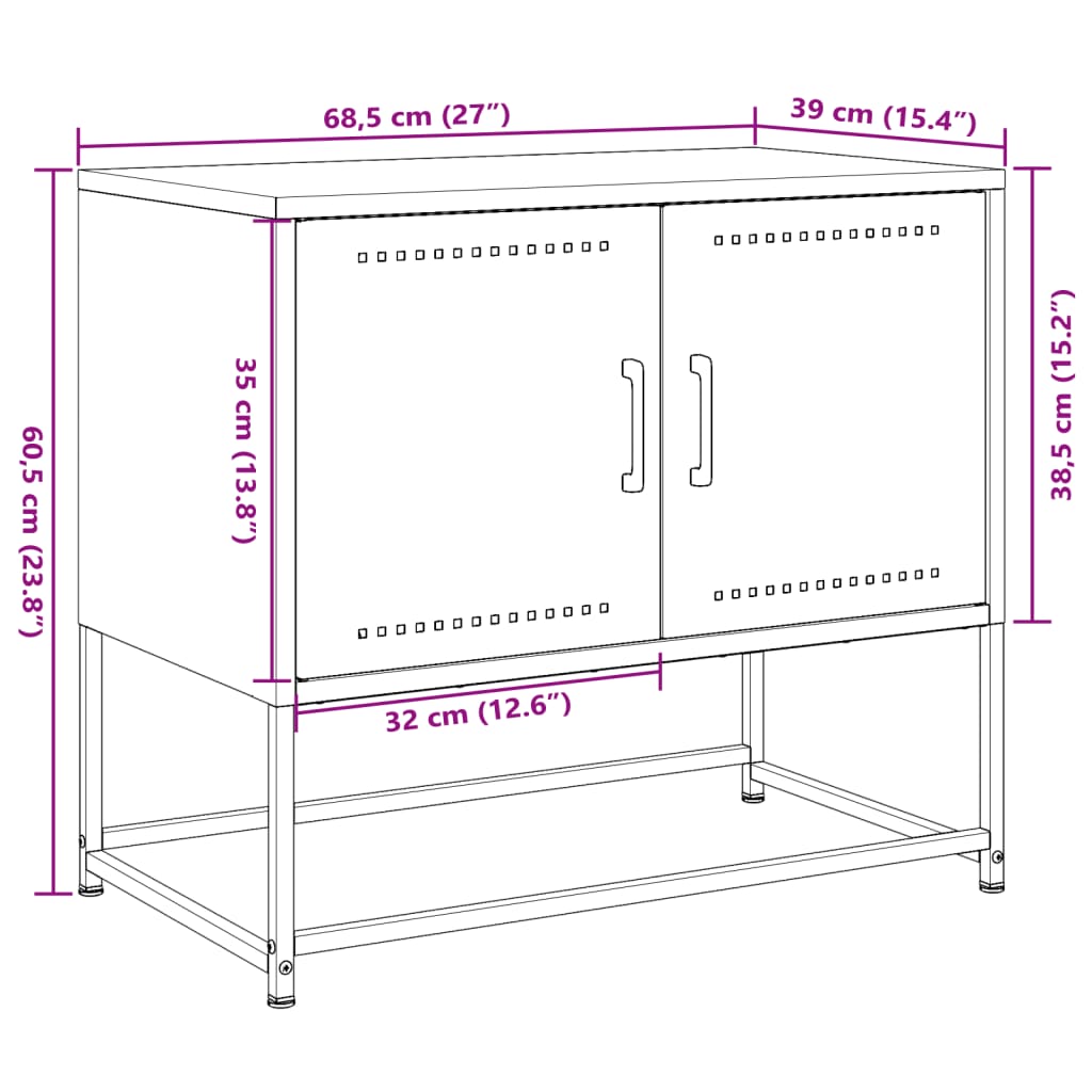 vidaXL telerikapp, oliiviroheline, 68,5x39x60,5 cm, teras