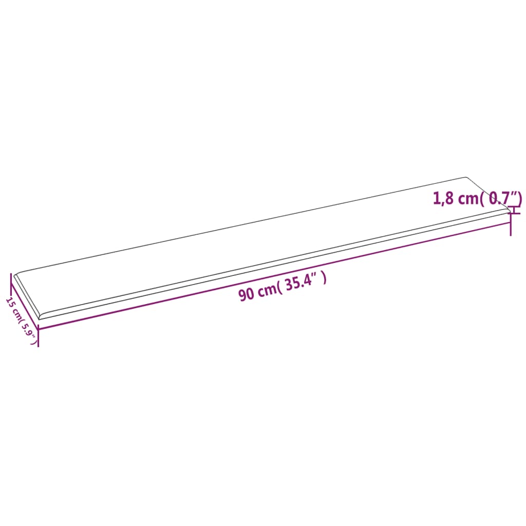 vidaXL seinapaneelid 12 tk, veinipunane, 90 x 15 cm, kangas, 1,62 m²