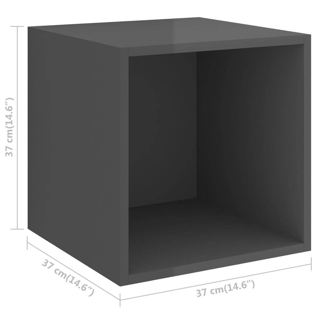 vidaXL 3-osaline telerikappide komplekt, hall, tehispuit