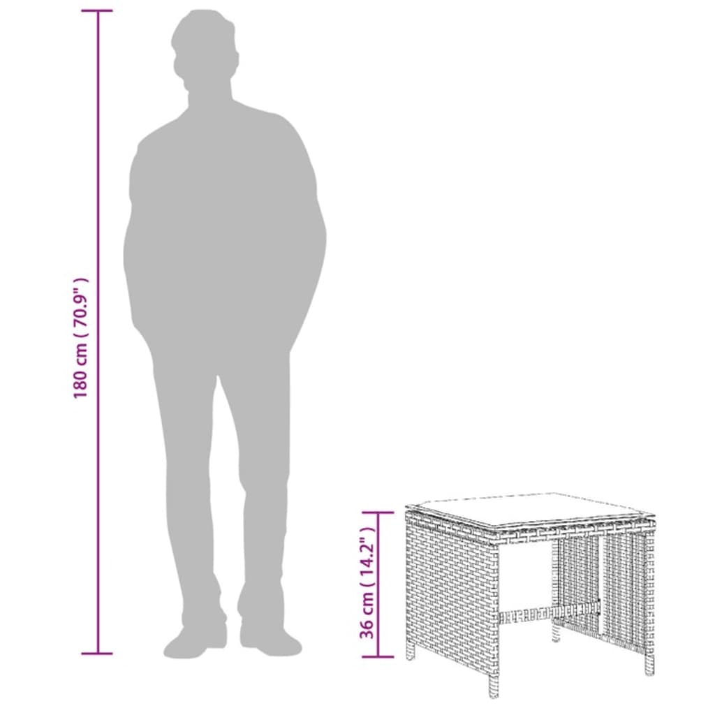 vidaXL aiatoolid koos istmepatjadega 4 tk, hall, polürotang