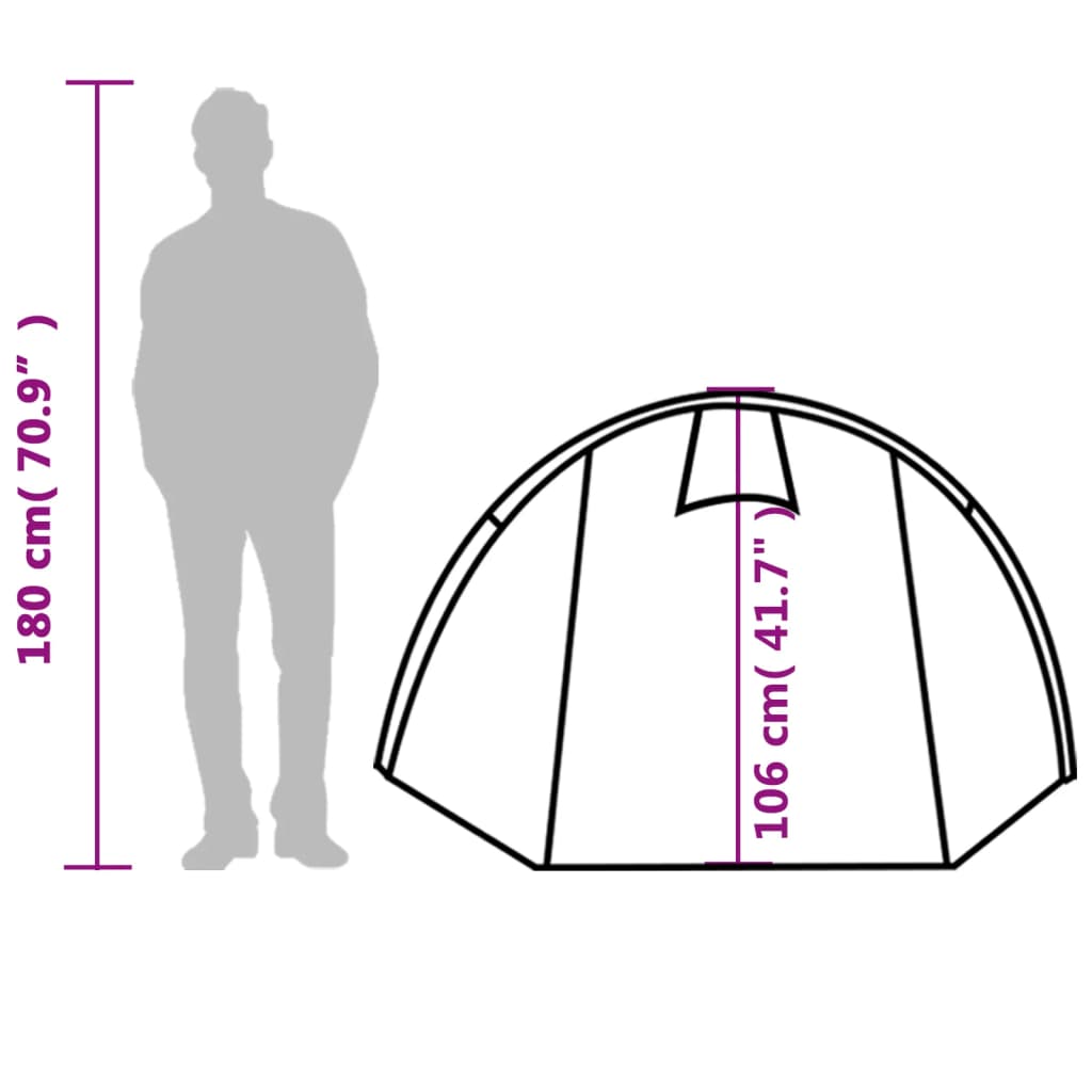 vidaXL matkatelk 4 inimesele, tunnel, oranž, veekindel