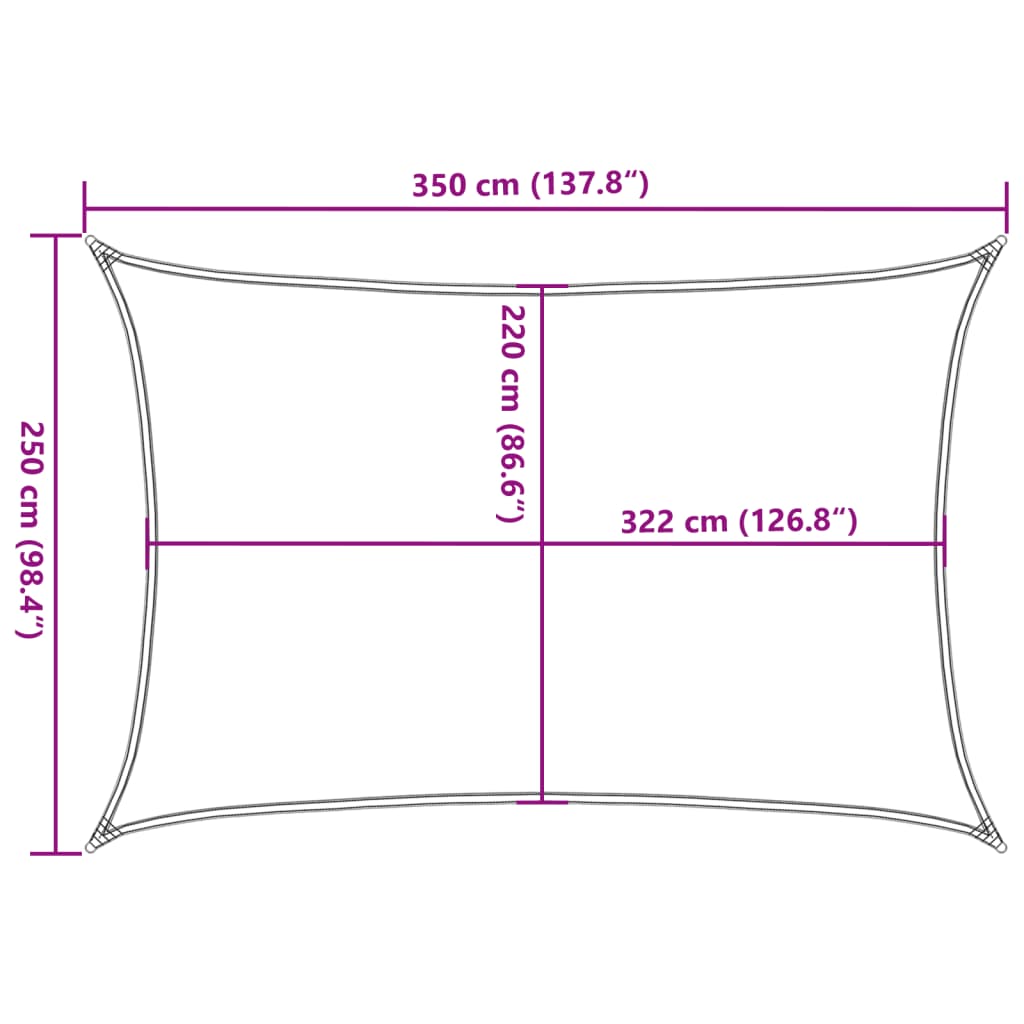 vidaXL päikesevarjupuri beež 3,5x2,5 m 100% polüester Oxford