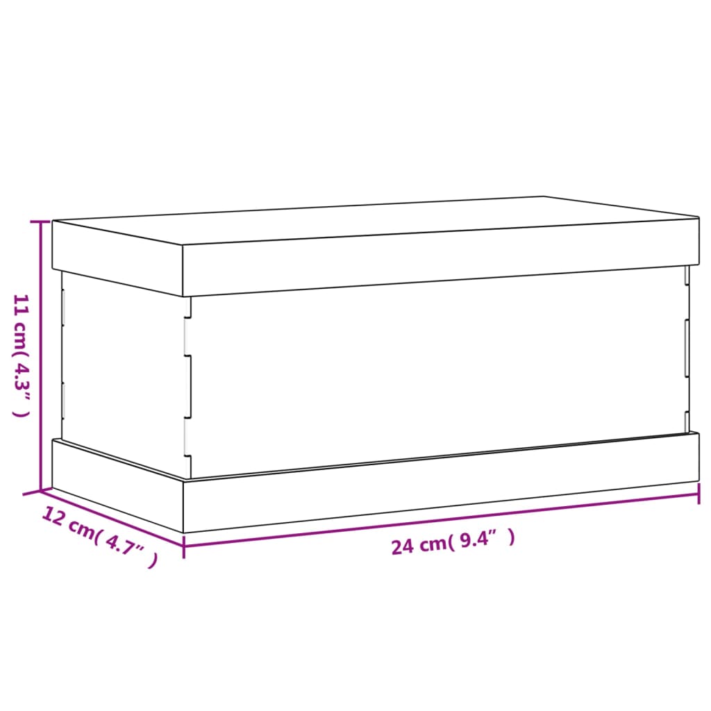 vidaXL vitriinkast, läbipaistev, 24x12x11 cm, akrüül