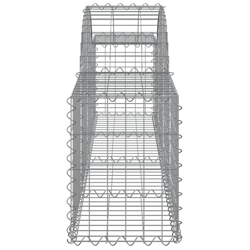 vidaXL kaarekujulised gabioonkorvid 6 tk, 200x30x40/60 cm, raud