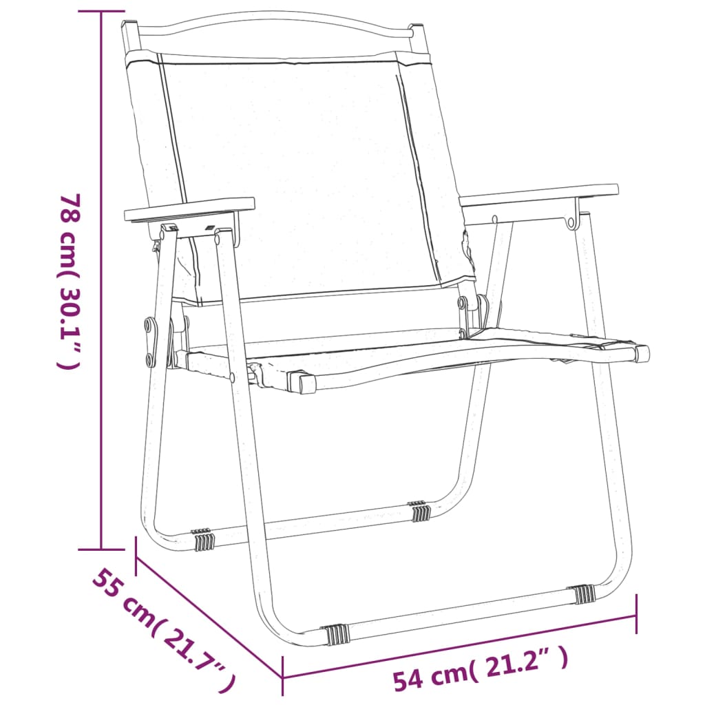 vidaXL matkatoolid 2 tk, beež, 54 x 55 x 78 cm, oxford kangas