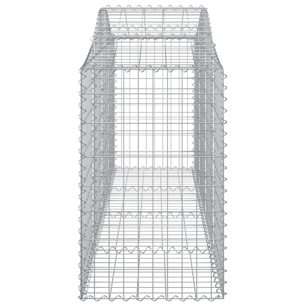 vidaXL kaarekujulised gabioonkorvid 2, 200x50x80/100 cm tsingitud raud