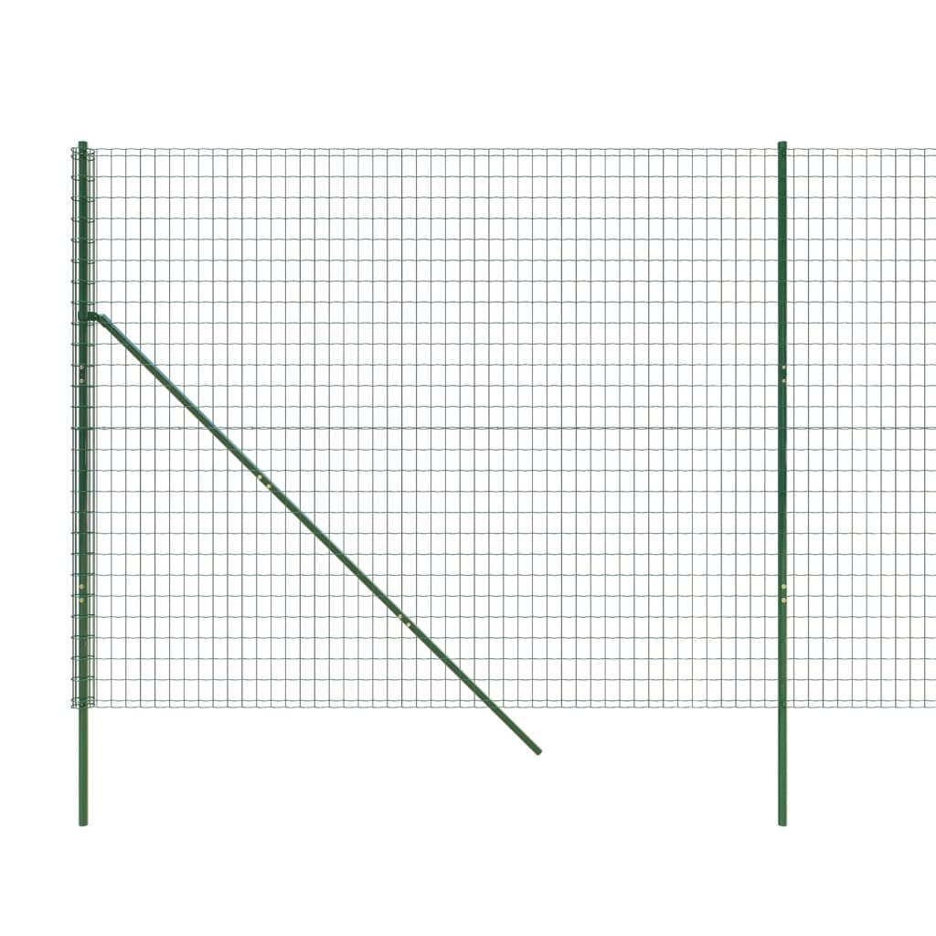 vidaXL traataed, roheline, 1,4 x 25 m, tsingitud teras