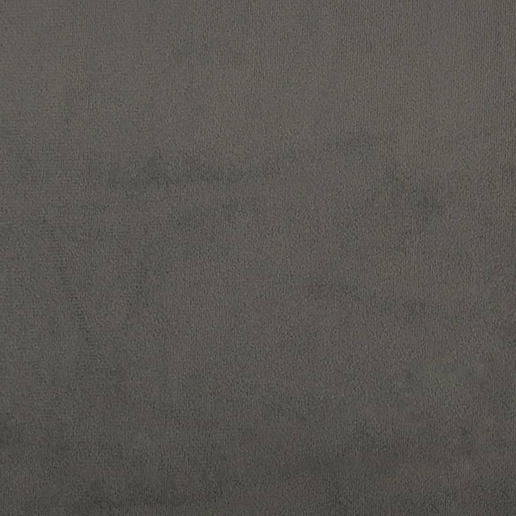 vidaXL voodipeats servadega, tumehall, 93x16x78/88 cm, samet