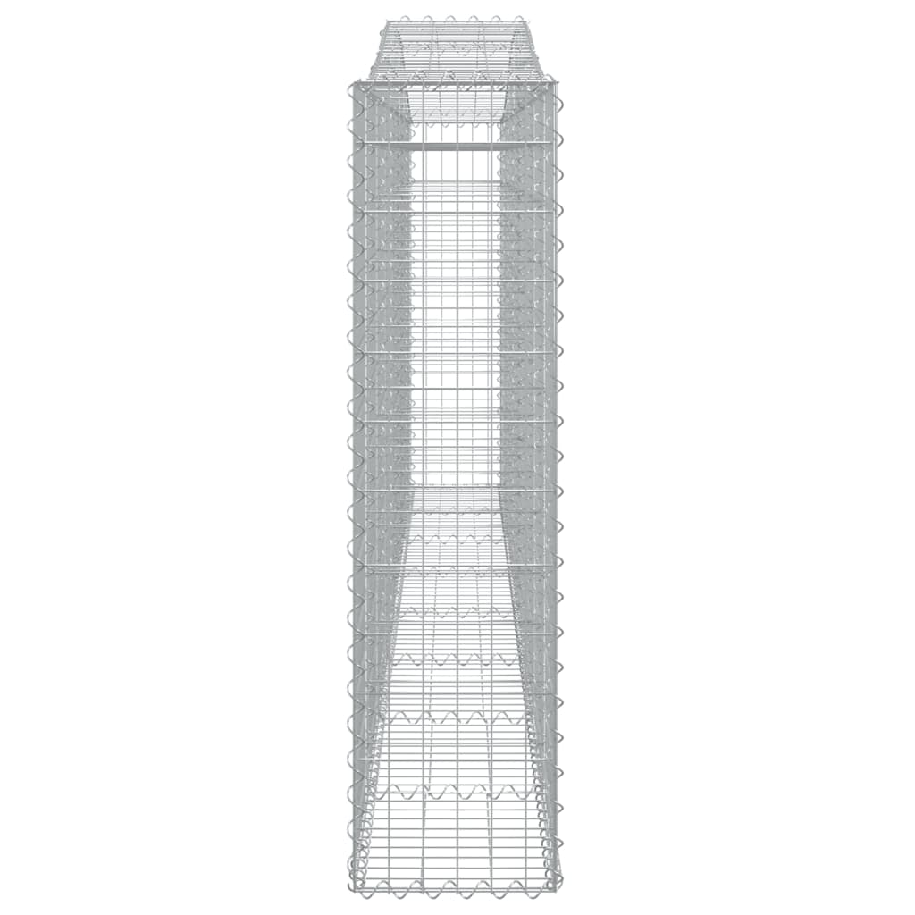 vidaXL kaarekujuline gabioonkorv, 400x30x120/140 cm, tsingitud raud