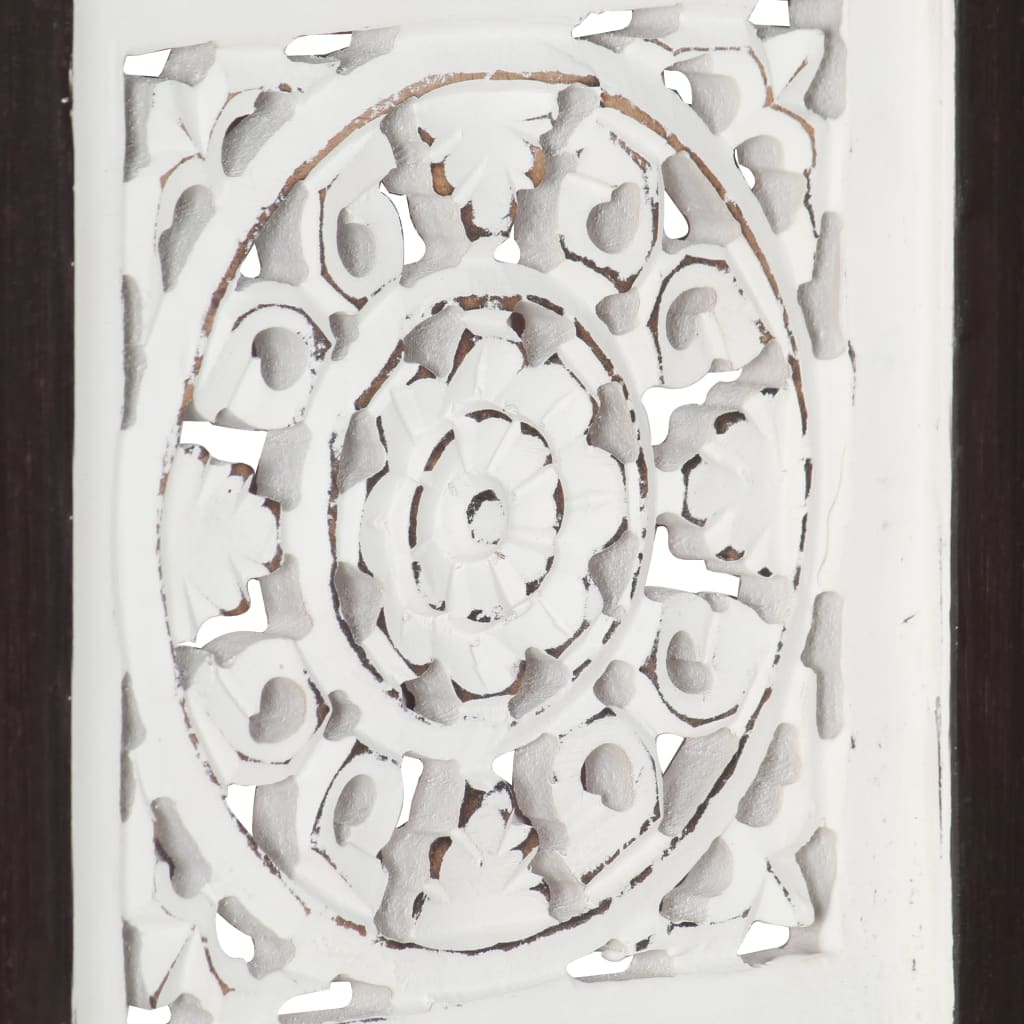 vidaXL käsitsi nikerdatud seinapaneel, MDF, 40x40x1,5 cm, pruun/valge
