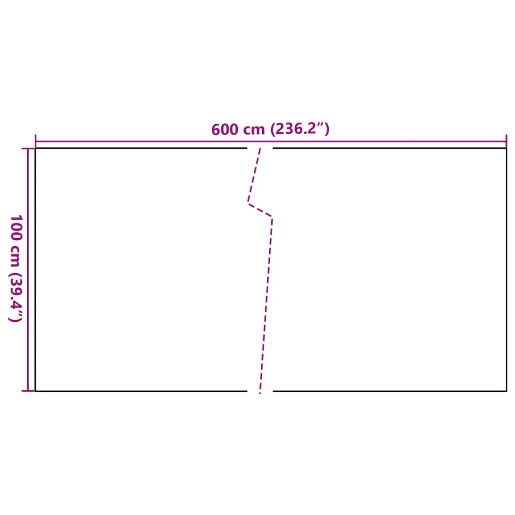 vidaXL rõdupiirde kate, antratsiithall, 600 x 100 cm, polürotang