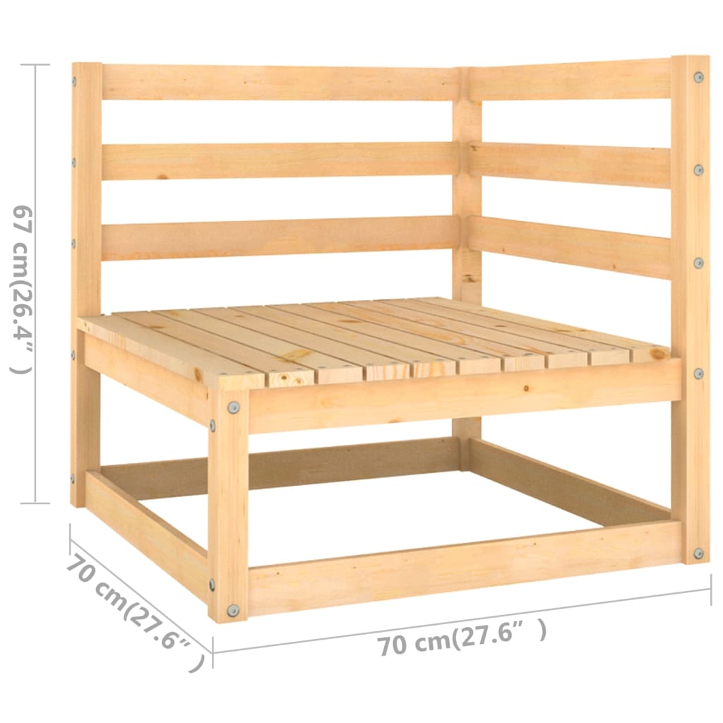 vidaXL 11-osaline aiadiivanikomplekt patjadega, antratsiithall, mänd