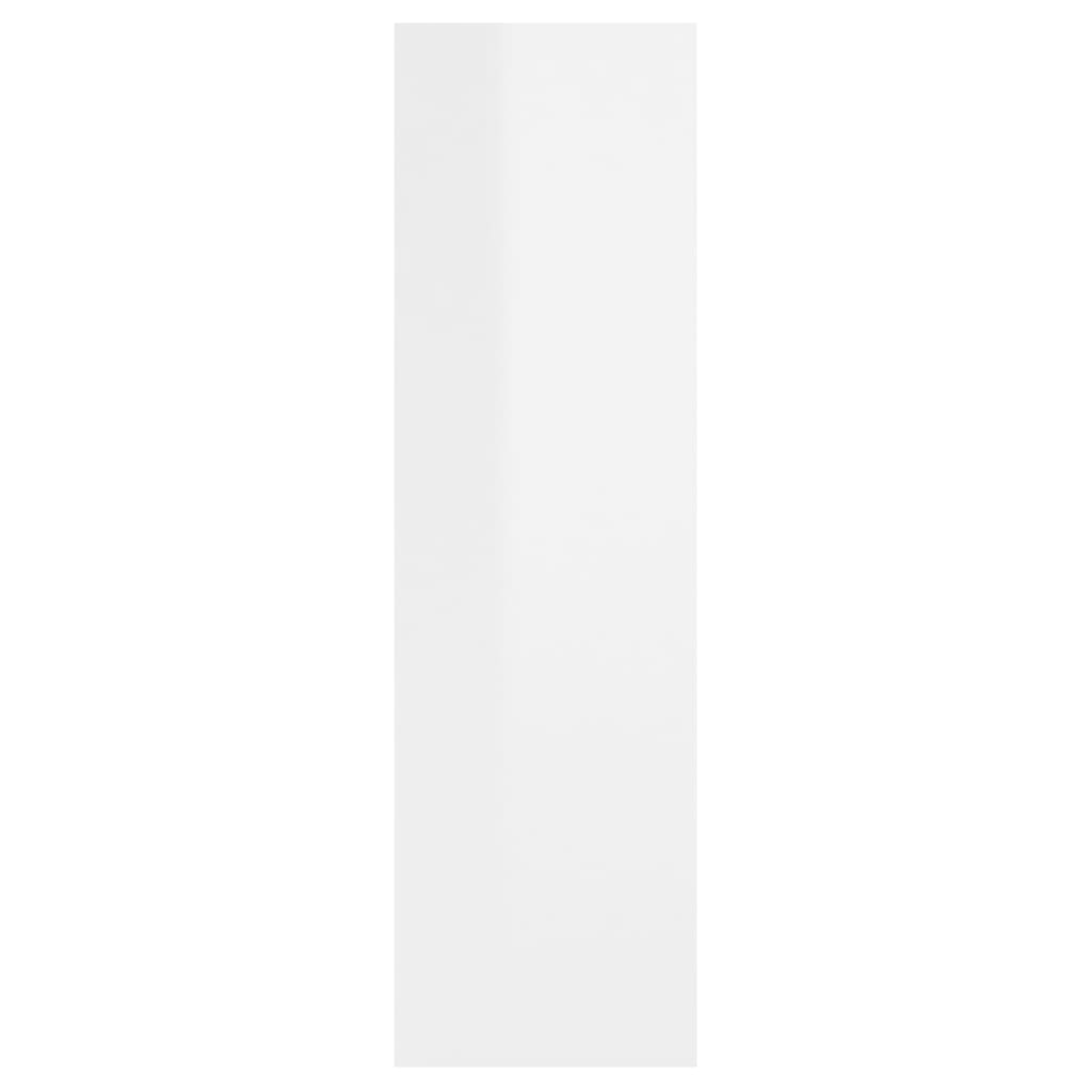 vidaXL seinariiul, kõrgläikega valge, 75x16x55 cm, tehispuit