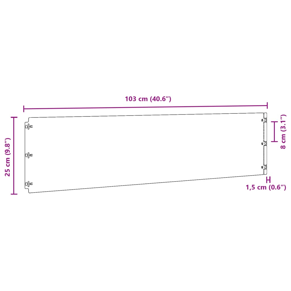 vidaXL murupiirded 10 tk, 25x103 cm, painduv Corten teras