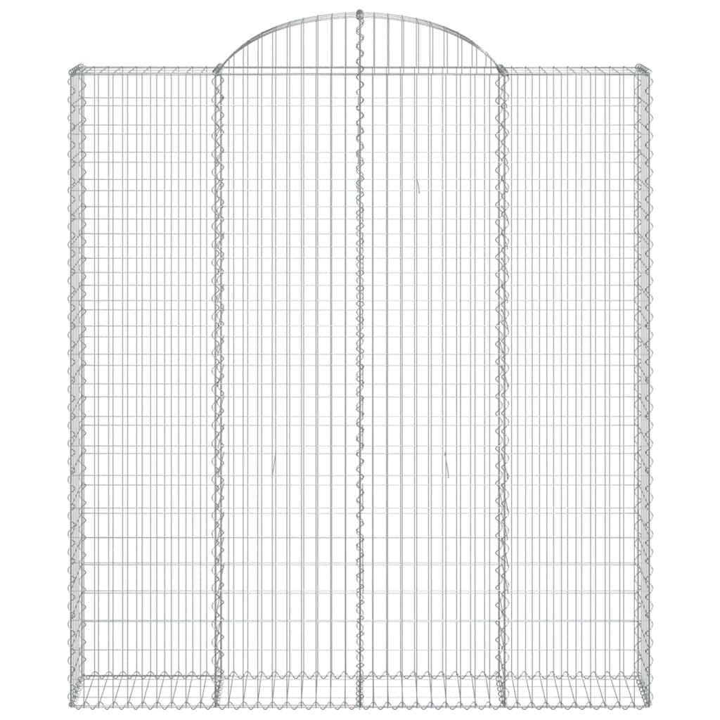 vidaXL kaarekujulised gabioonkorvid 6 tk, 200x30x220/240 cm, raud