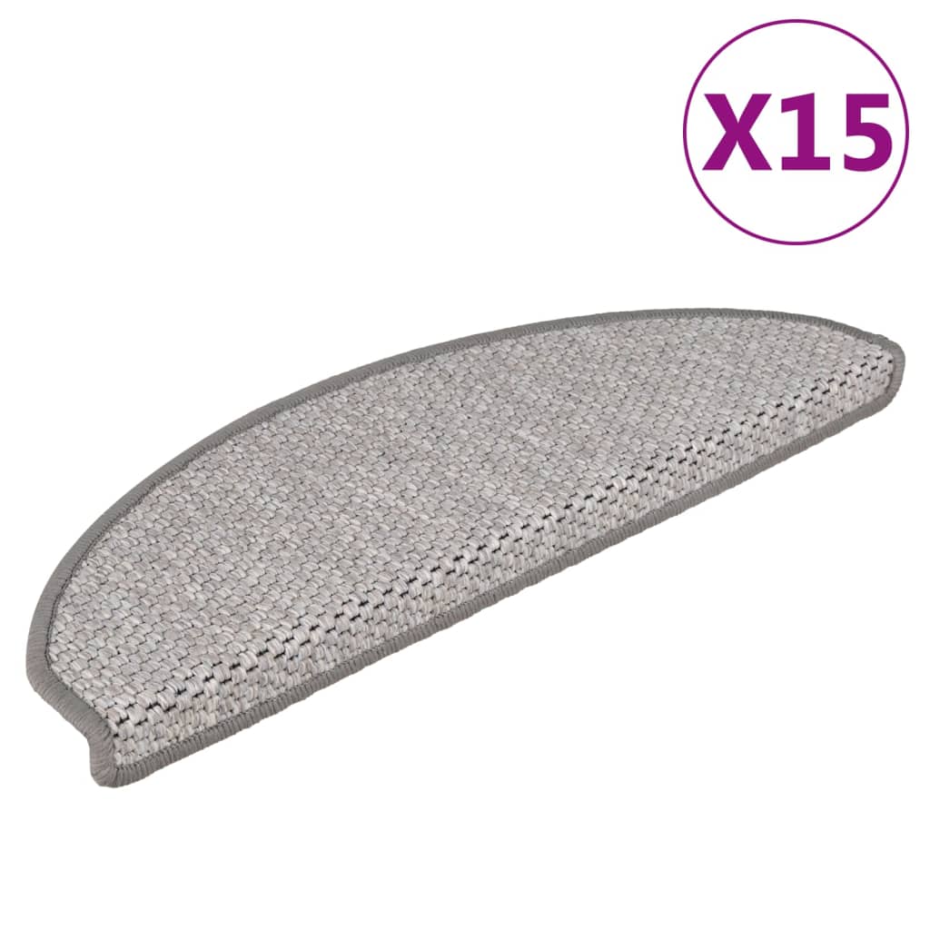 vidaXL isekleepuv trepivaip, 15 tk, 65x21x4 cm, plaatina