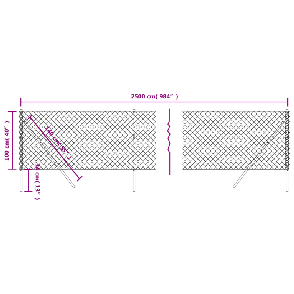 vidaXL võrkaed, roheline, 1 x 25 m