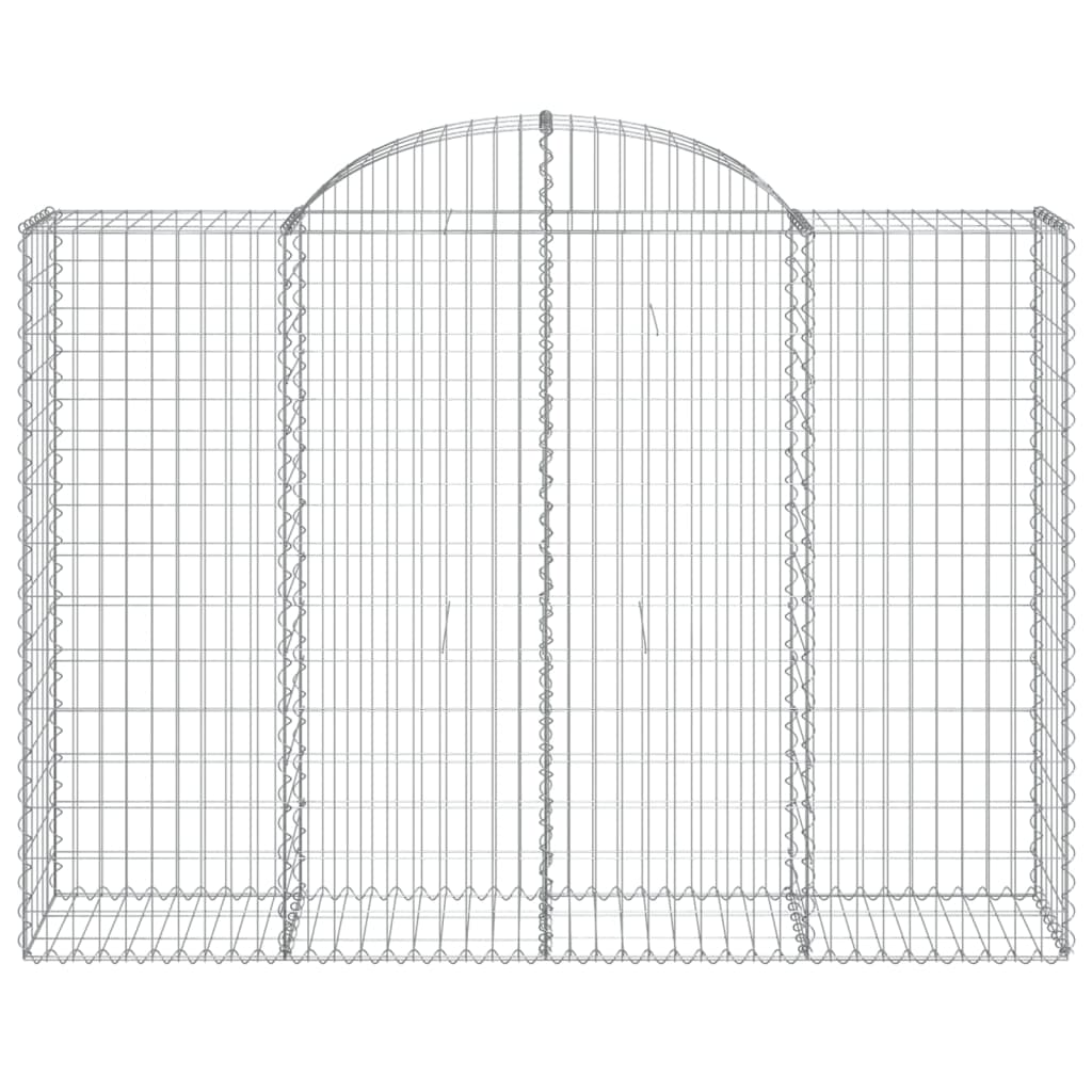 vidaXL kaarekujulised gabioonkorvid 7 tk, 200x50x140/160 cm, raud