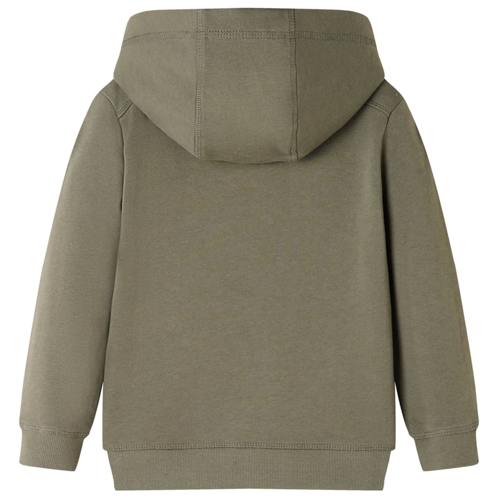 Laste kapuutsiga dressipluus, khaki, 128