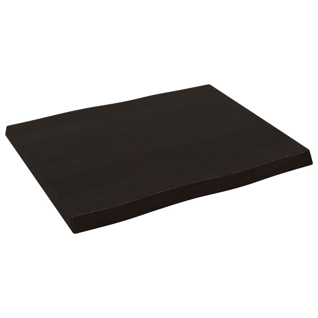 vidaXL lauaplaat, tumepruun, 60 x 50 x (2-4) cm, töödeldud täispuit