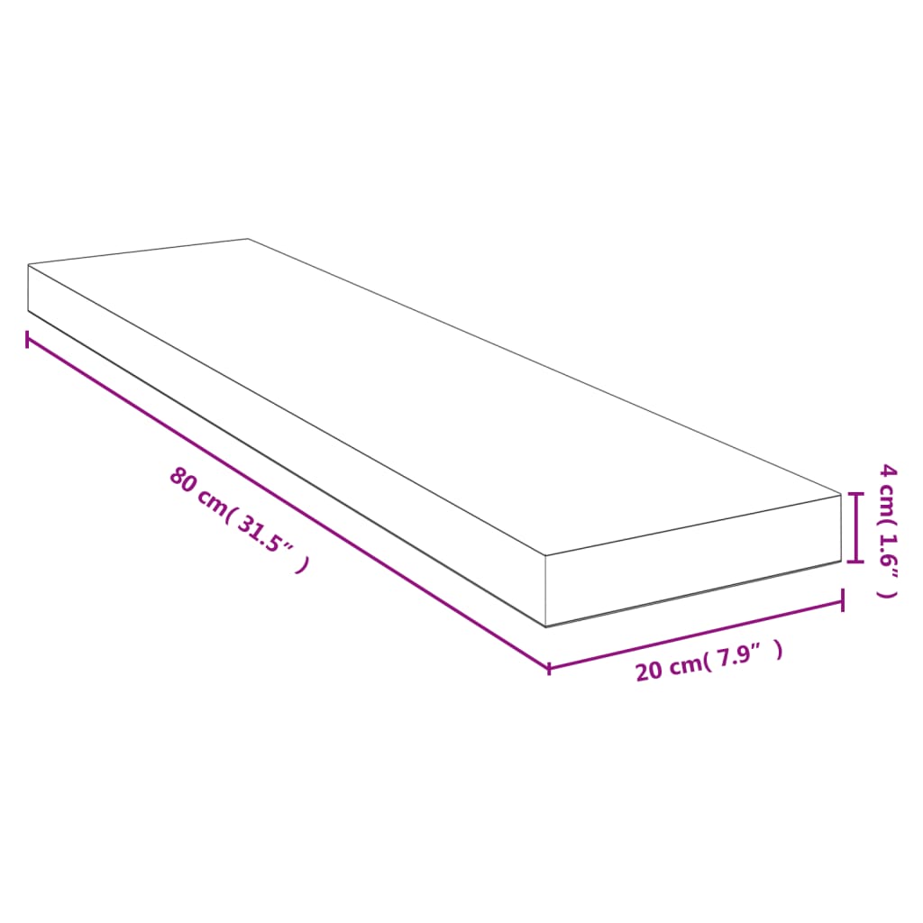 vidaXL seinariiul, 80x20x4 cm, bambus