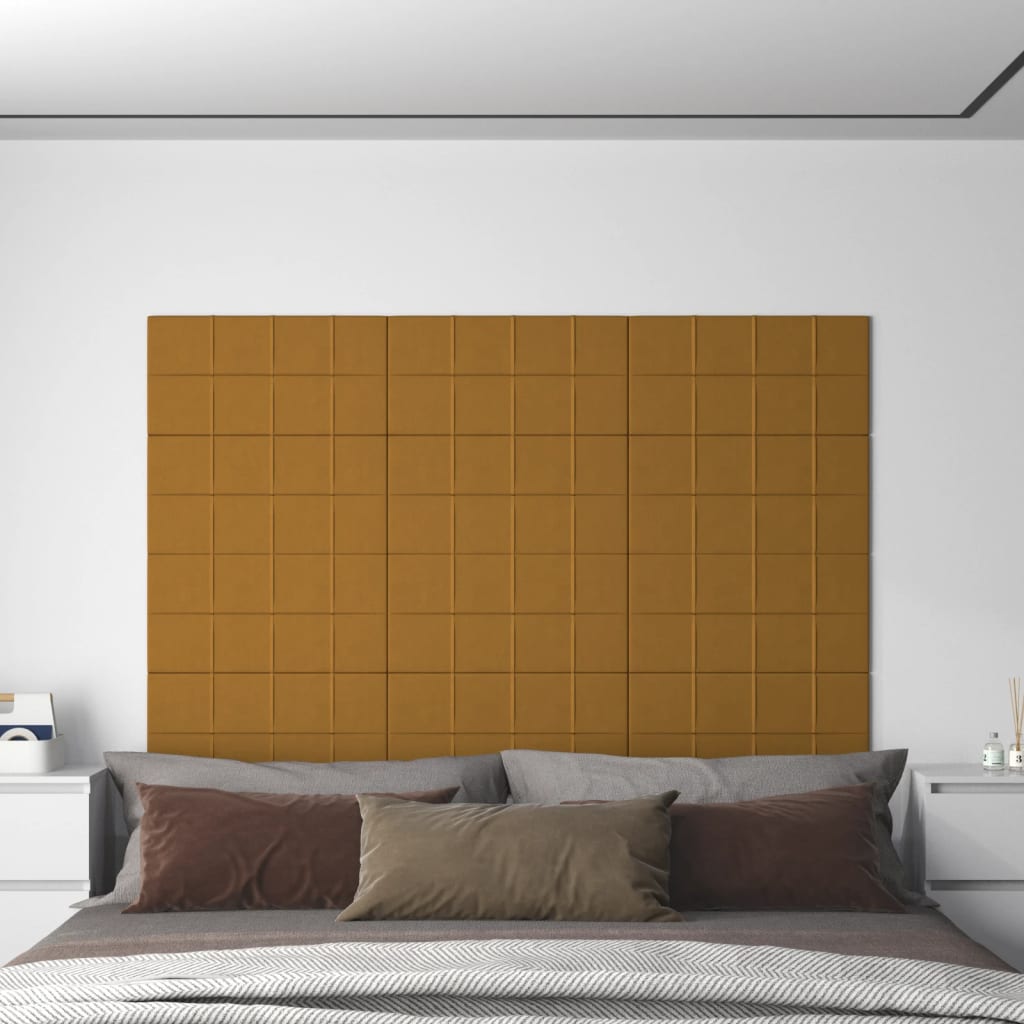 vidaXL seinapaneelid 12 tk, pruun, 60 x 30 cm, samet, 2,16 m²