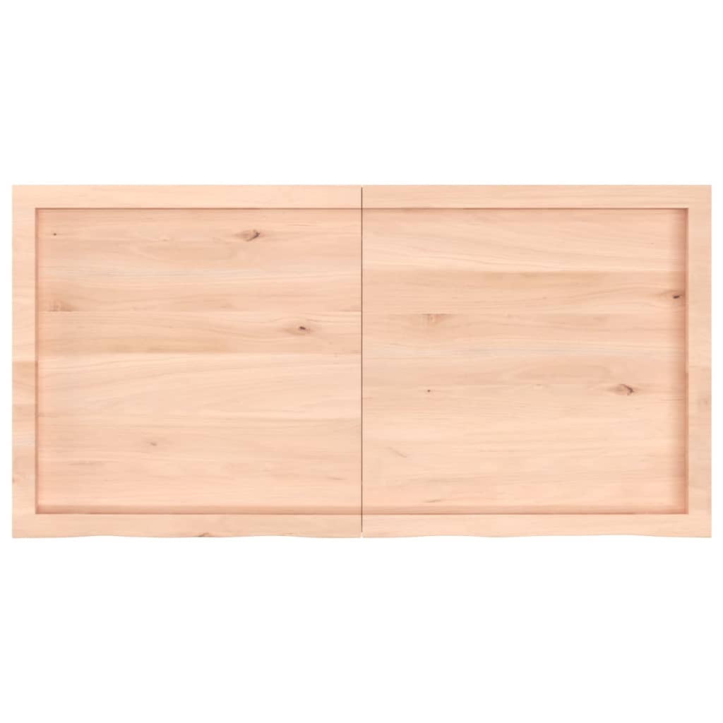 vidaXL lauaplaat, 120 x 60 x (2-4) cm, töötlemata tammepuit