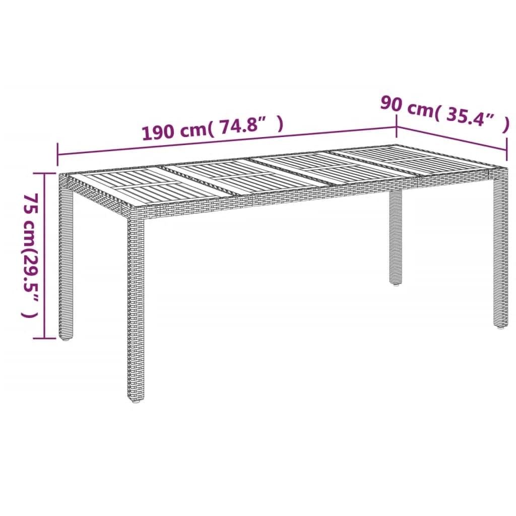 vidaXL 9-osaline aiamööbli komplekt patjadega, hall, polürotang