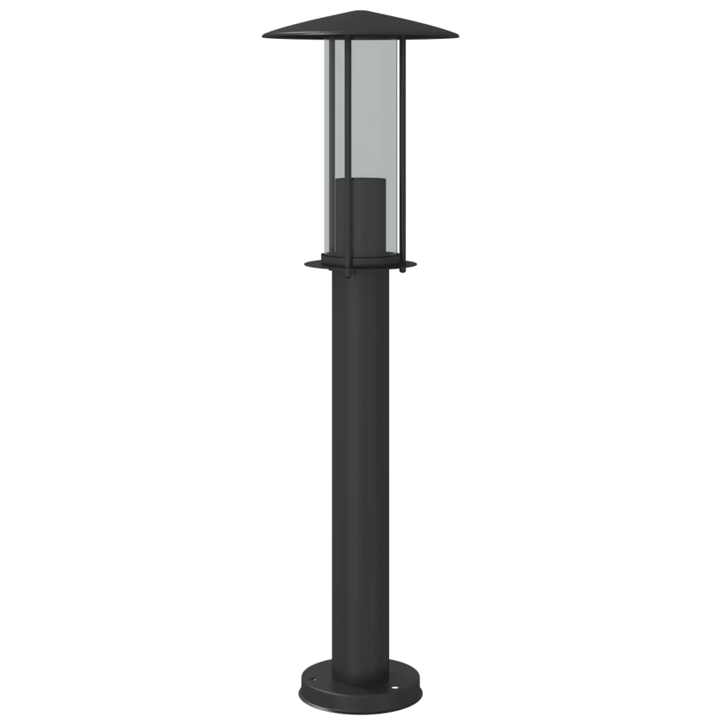 vidaXL õue lambipost, must, 60 cm, roostevaba teras