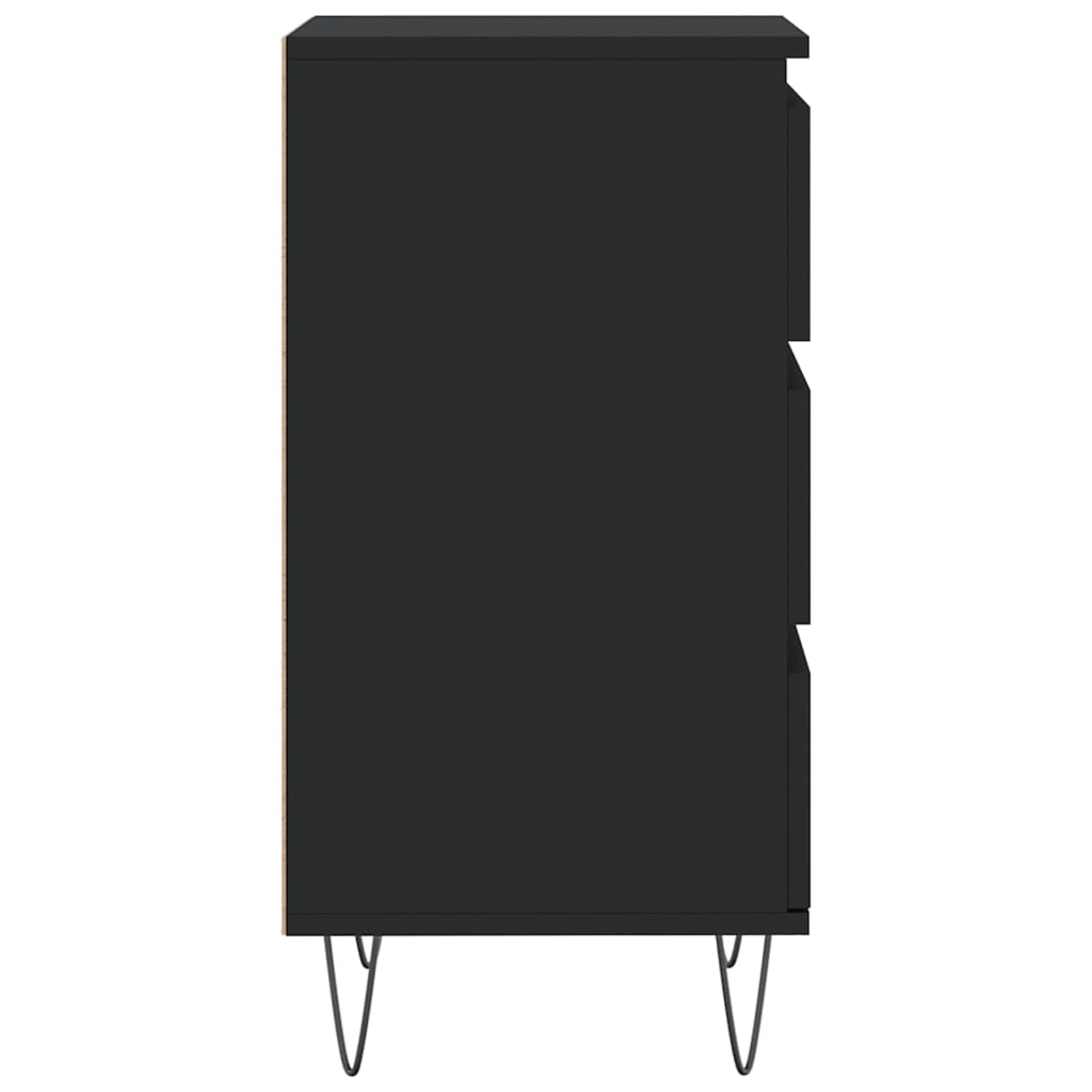 vidaXL puhvetkapp, must, 40 x 35 x 70 cm, tehispuit