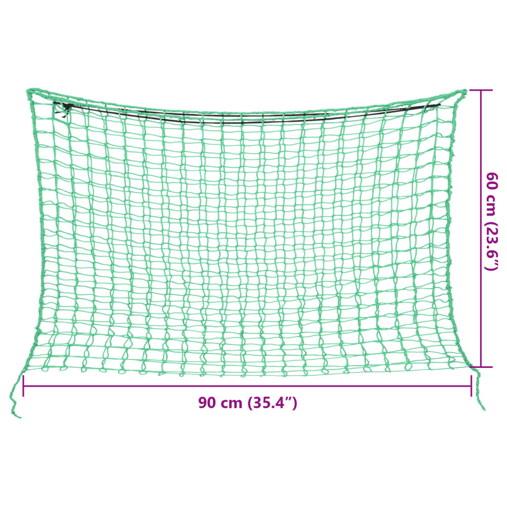 vidaXL heinavõrgud 2 tk ristkülikukujuline roheline 90x60 cm PP