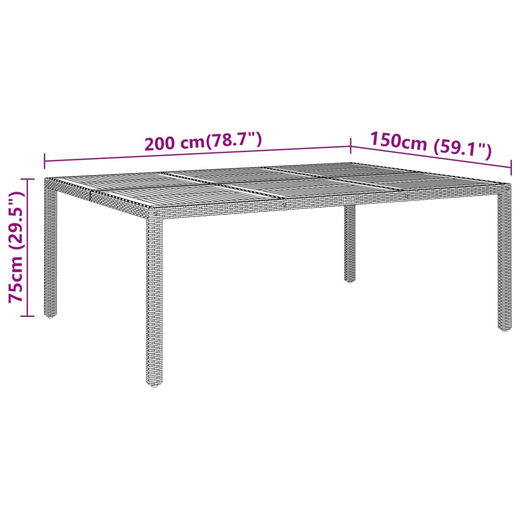 vidaXL 11-osaline aiamööbli komplekt, polürotang, must