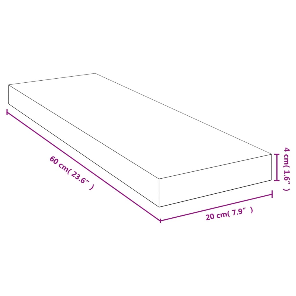 vidaXL seinariiul, 60x20x4 cm, bambus